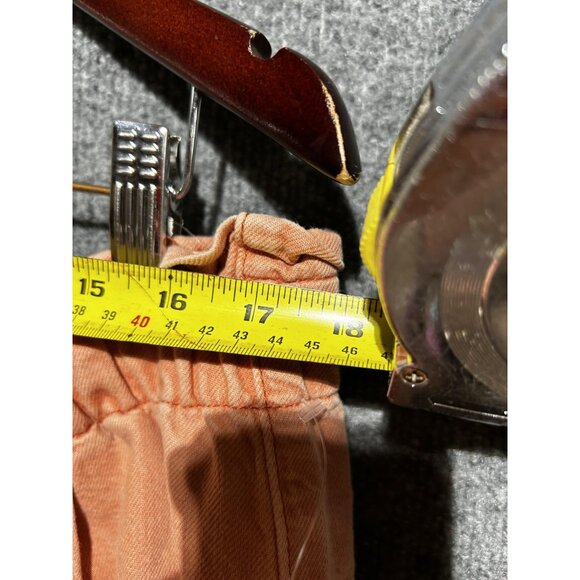 Pilcro Pants Womens XL Pink Paperbag Wide Leg Crop Twill Elastic Waist Casual - Picture 2 of 8